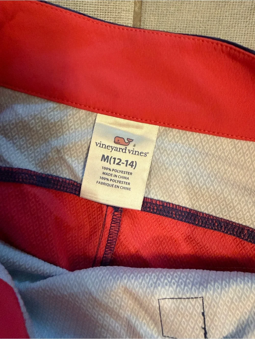 Vineyard Vines Navy & Red Kids' Swim Trunks/Board Shorts Size Boys Medium (12/14